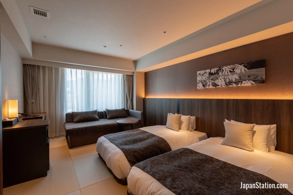 Guest room at Iroha Grand Hotel Kintetsu Nara Ekimae.