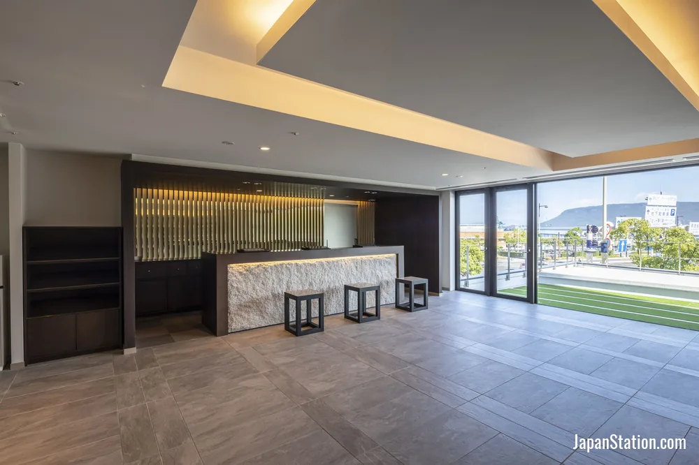 Reception area at JR Clement Inn Takamatsu.