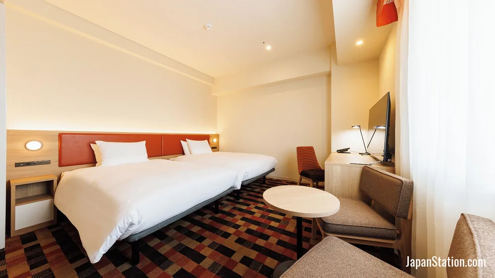 Guest room at JR-East Hotel Mets Koenji.