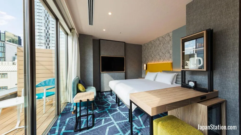 Guest room at JR-East Hotel Mets Premier Akihabara.