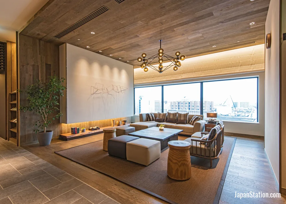 Lobby at JR Inn Asahikawa.