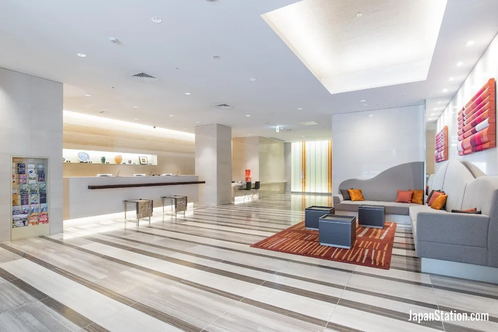 Lobby at JR Kyushu Hotel Blossom Hakata Chuo.