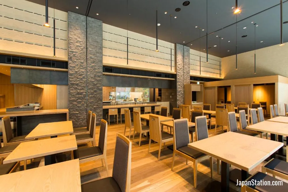 Dining area at JR Kyushu Hotel Blossom Shinjuku.