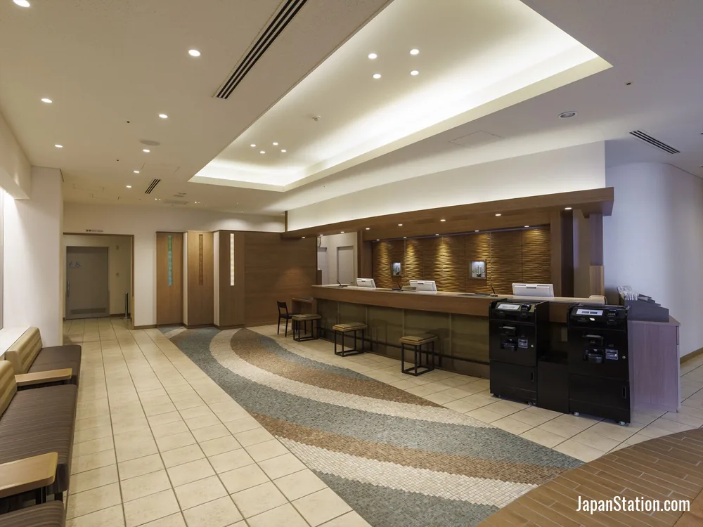 Reception area at JR Kyushu Hotel Nagasaki.