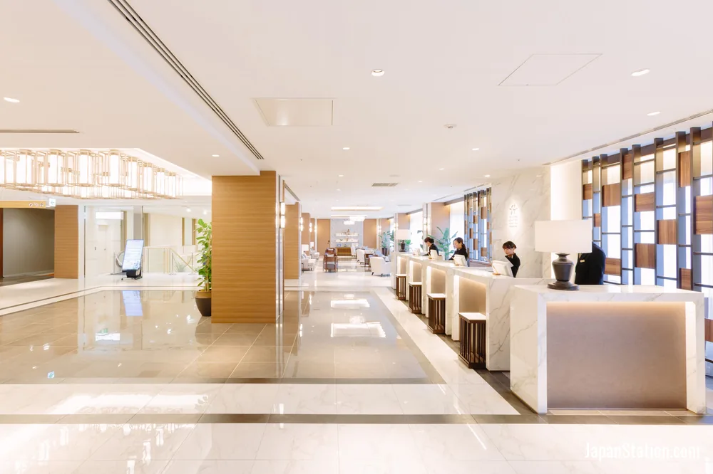 Lobby at JR Kyushu Station Hotel Kokura.