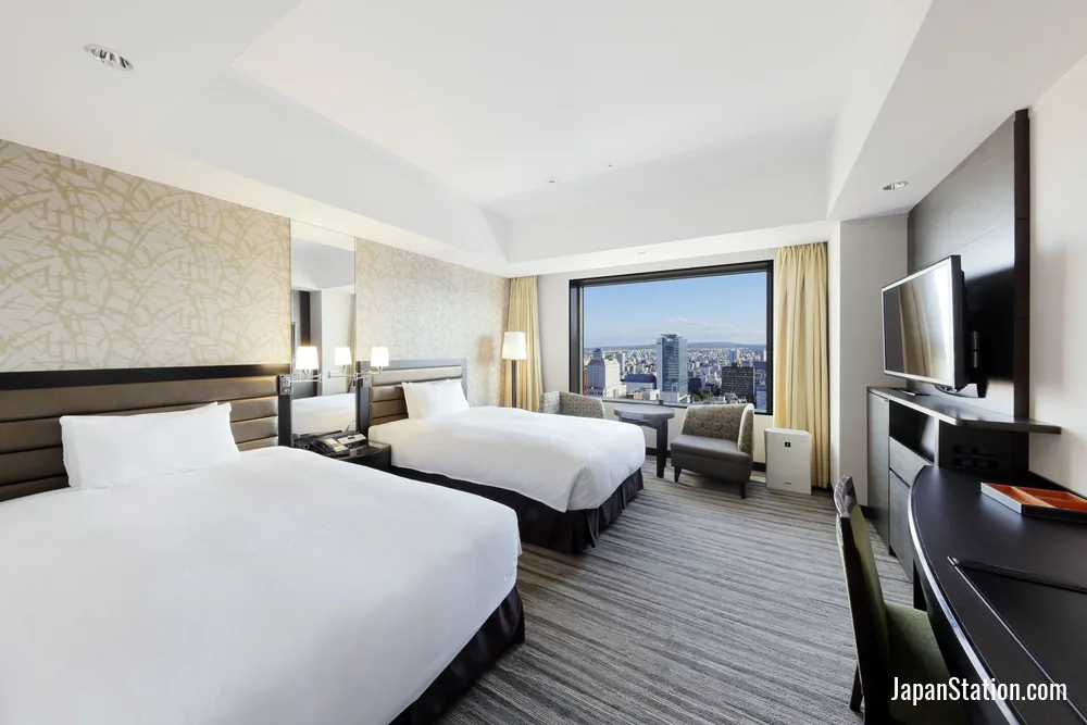 Guest room at JR Tower Hotel Nikko Sapporo.