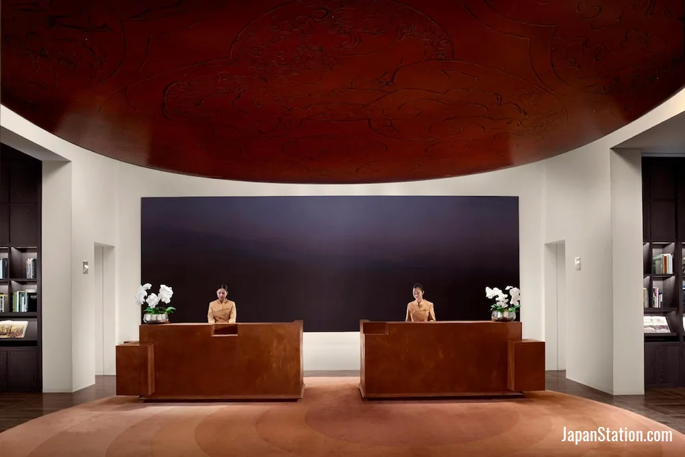 Reception area at JW Marriott Hotel Tokyo.