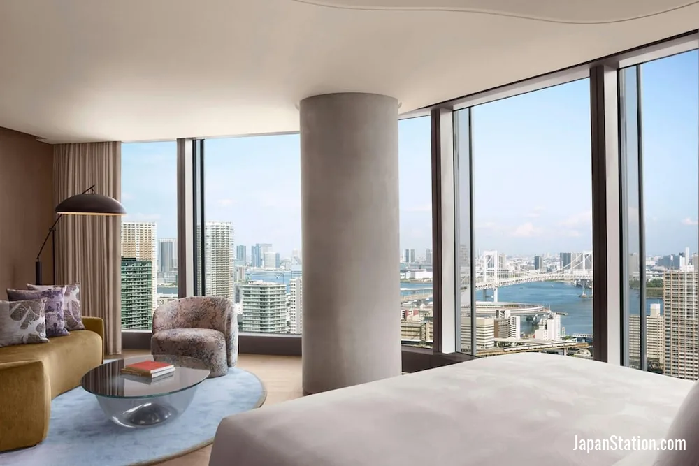 Guest room at JW Marriott Hotel Tokyo.