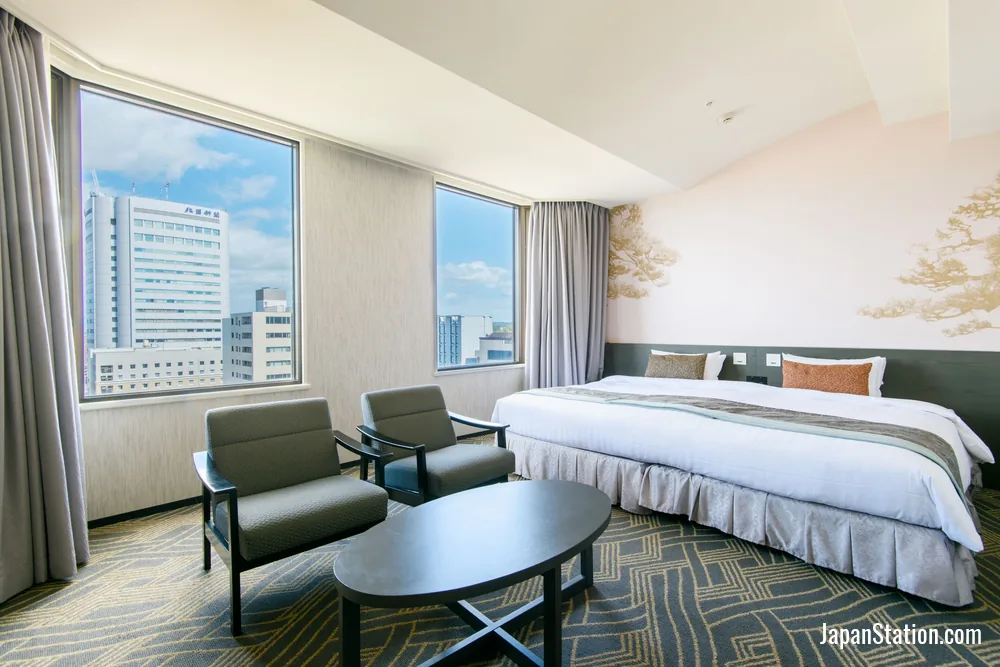 Guest room at Kanazawa Tokyu Hotel.