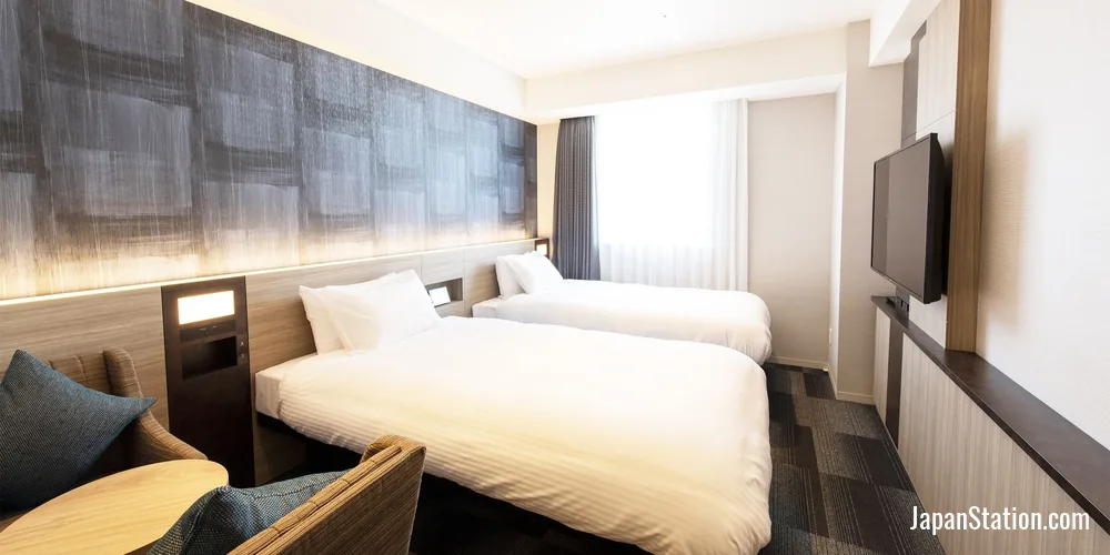 Guest room at Kawagoe Tobu Hotel.