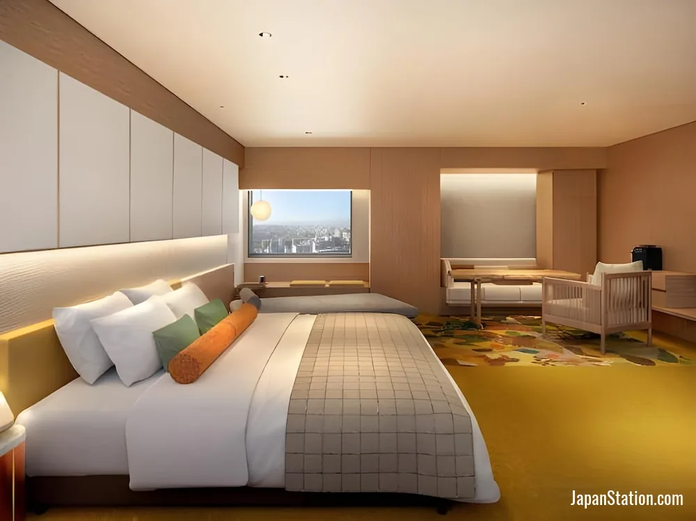 Guest room at Keio Plaza Hotel Sapporo.