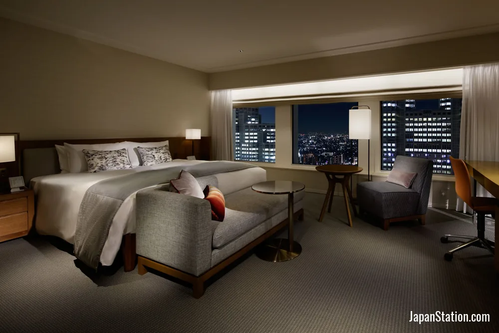 Guest room at Keio Plaza Hotel Tokyo.
