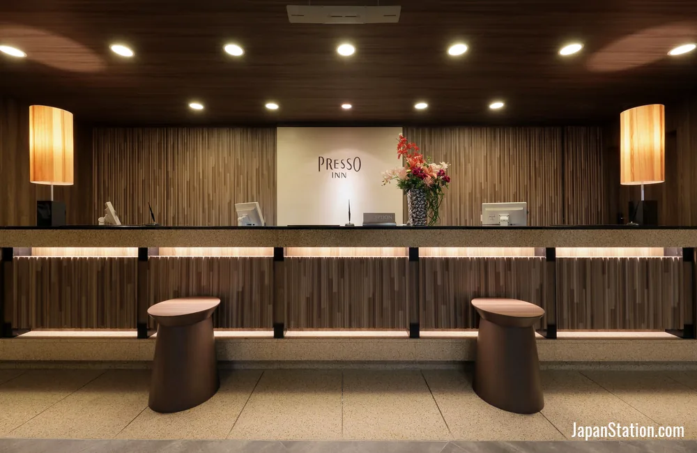 Reception area at Keio Presso Inn Ikebukuro.
