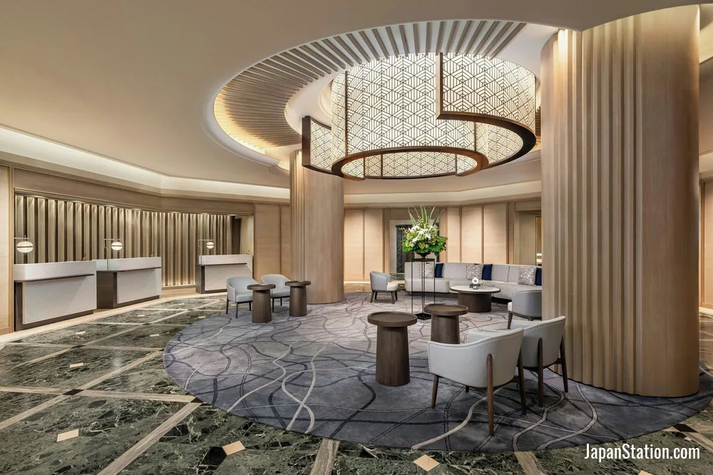Lobby at Kobe Marriott Hotel.
