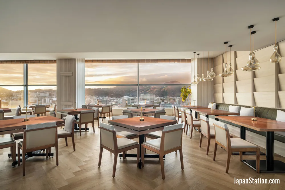 Dining area at Kobe Marriott Hotel.