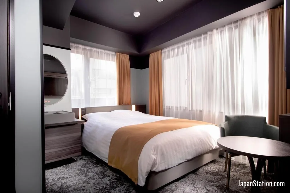Guest room at Kobe Plaza Hotel.