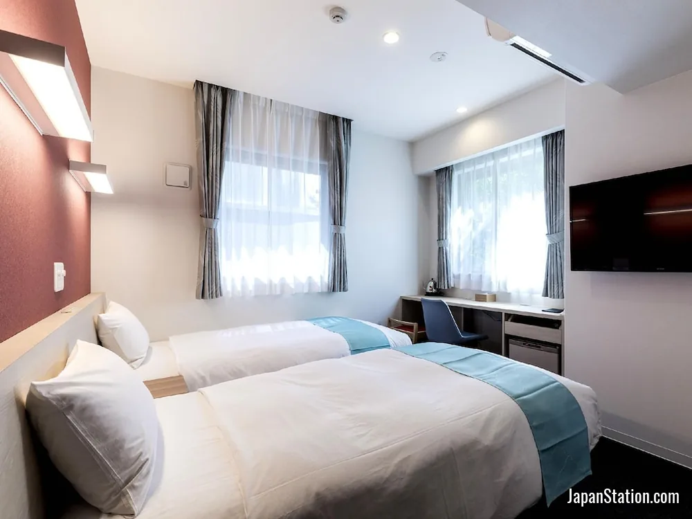 Guest room at KOKO HOTEL Hakata Shinkansenguchi.
