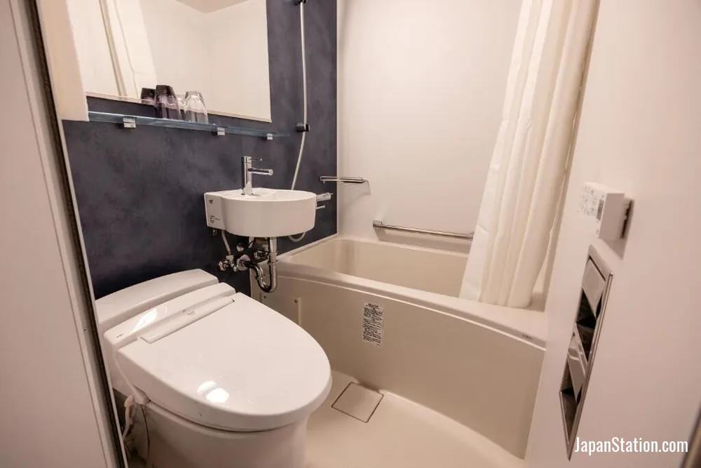 Bathroom in a guest room at KOKO HOTEL Residence Tokyo Oshiage.