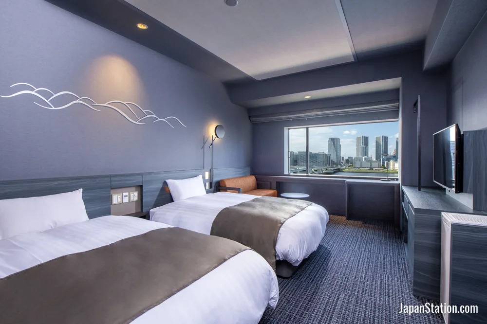 Guest room at La Vista Tokyo Bay.