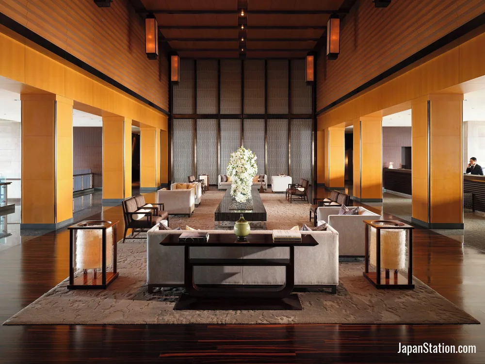 Lobby at Mandarin Oriental, Tokyo.