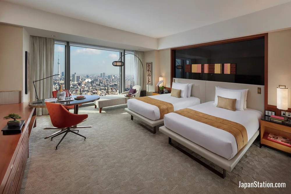 Guest room at Mandarin Oriental, Tokyo.