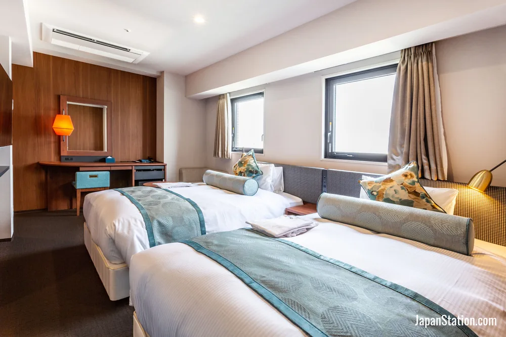 Guest room at Meitetsu Inn Nagoya Kanayama.