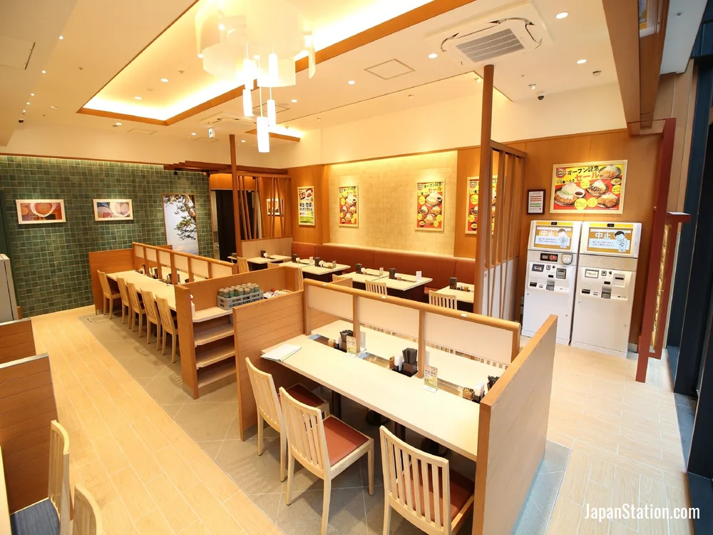Dining area at Meitetsu Inn Nagoyaeki Shinkansenguchi.