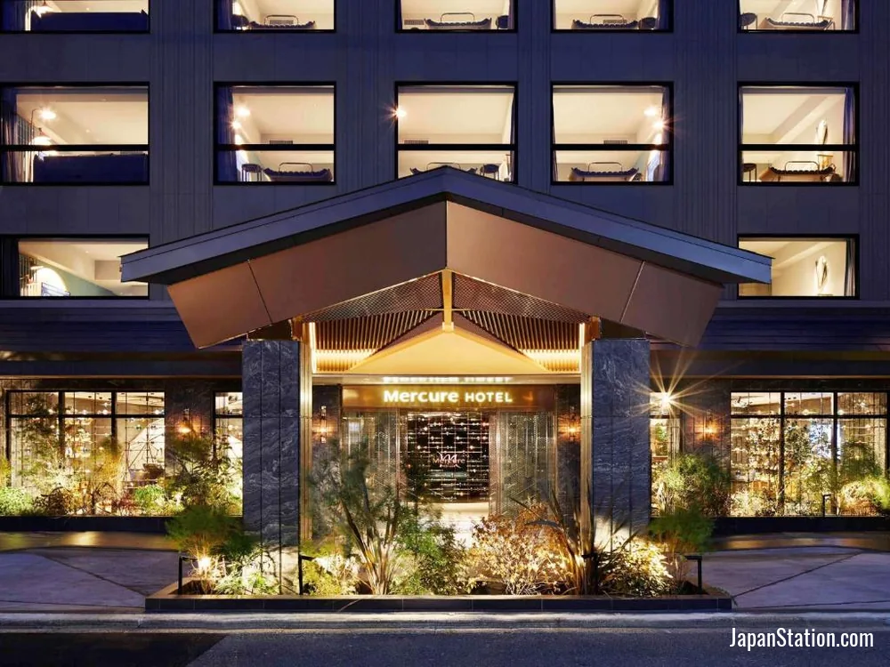 Entrance at Mercure Kyoto Station.