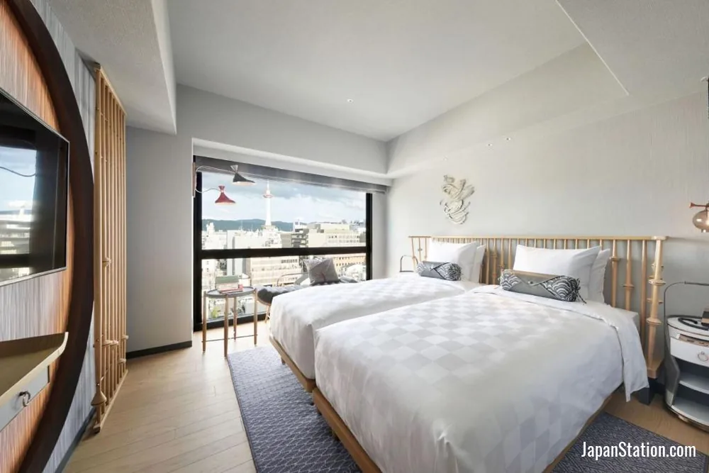 Guest room at Mercure Kyoto Station.