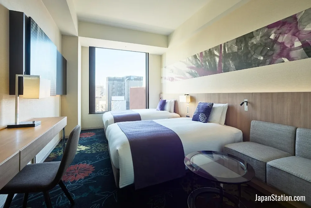 Guest room at Millennium Mitsui Garden Hotel Tokyo.