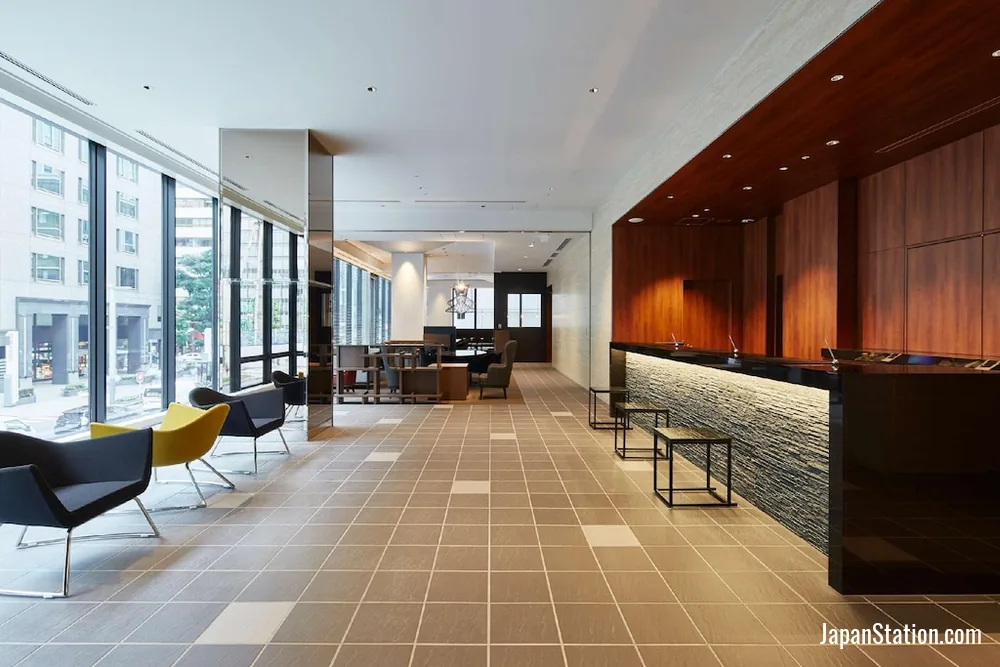 Lobby at Mitsui Garden Hotel Kyobashi.