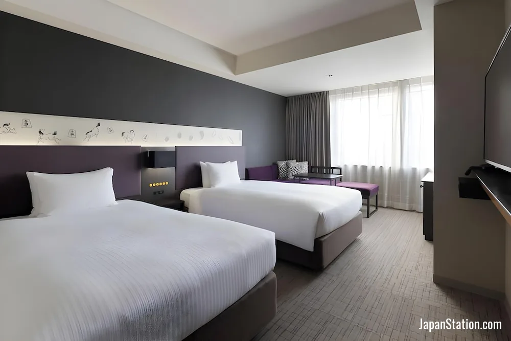 Guest room at Mitsui Garden Hotel Kyobashi.