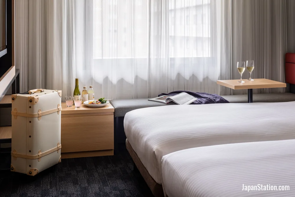 Guest room at Mitsui Garden Hotel Kyoto Shijo.