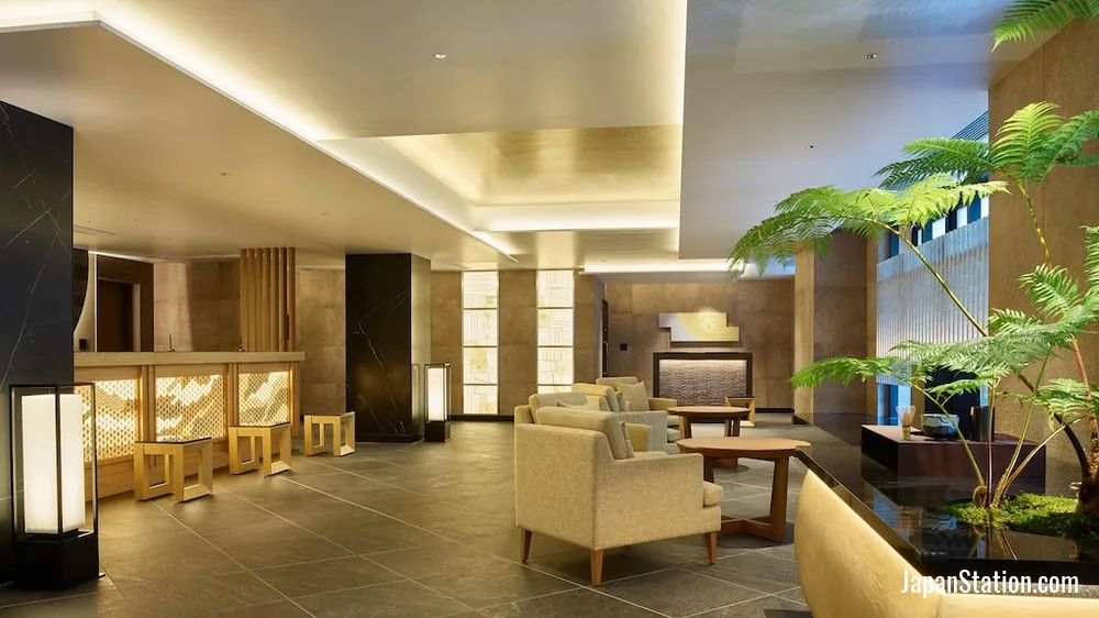 Lobby at Mitsui Garden Hotel Kyoto Station.
