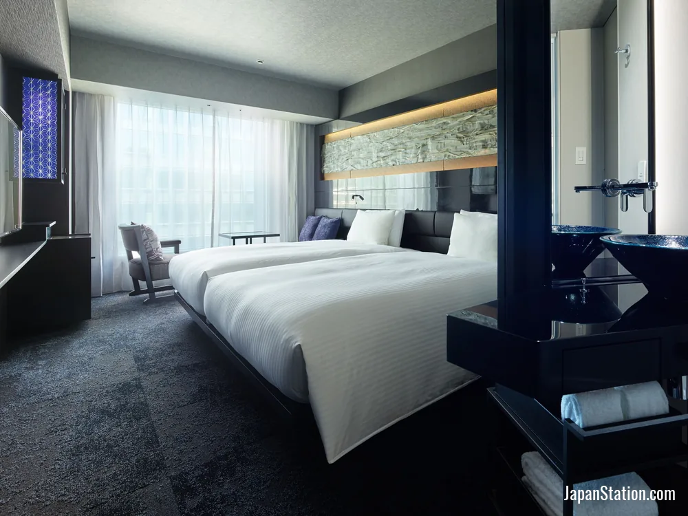 Guest room at Mitsui Garden Hotel Nihonbashi Premier.