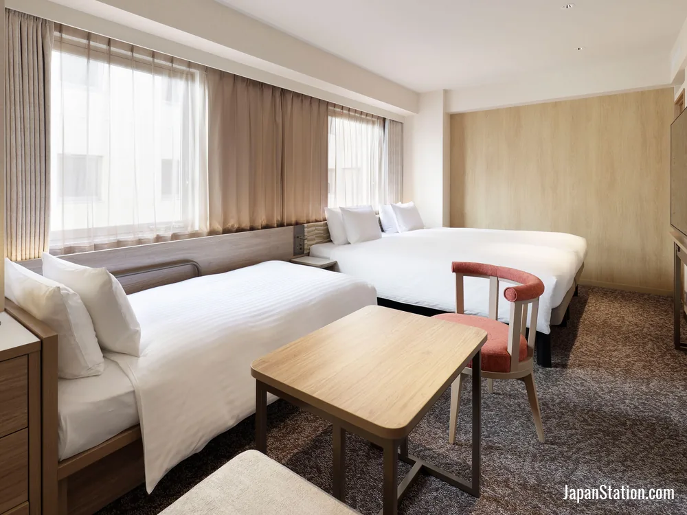 Guest room at Mitsui Garden Hotel Okayama.