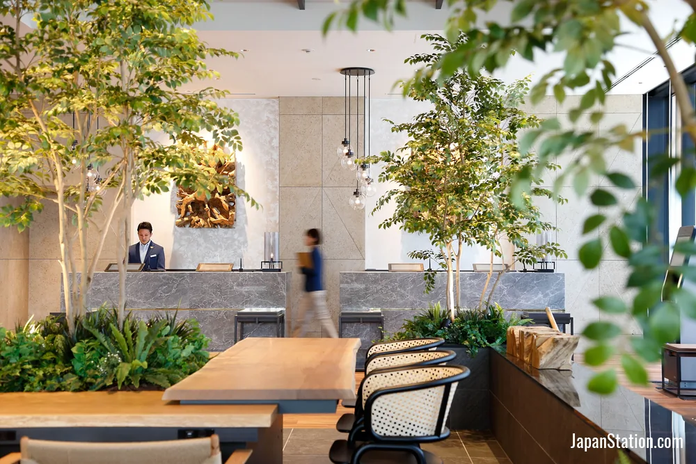 Reception area at Miyako City Osaka Hommachi.
