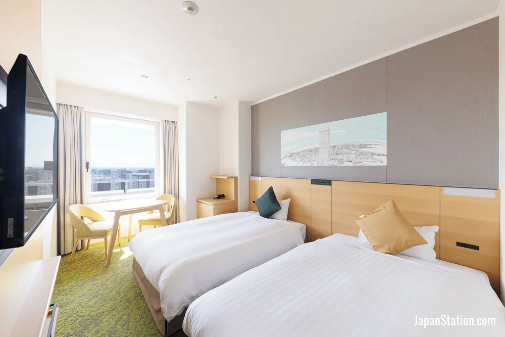 Guest room at Miyako City Osaka Tennoji.