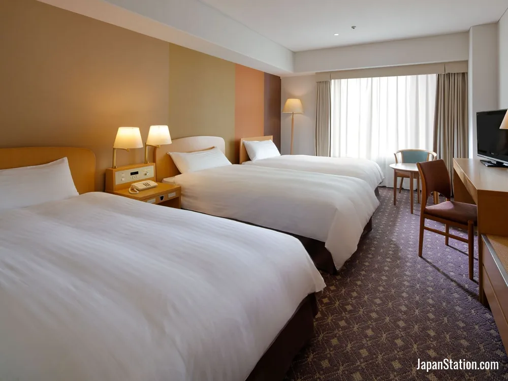 Guest room at Miyako Hotel Kyoto Hachijo.