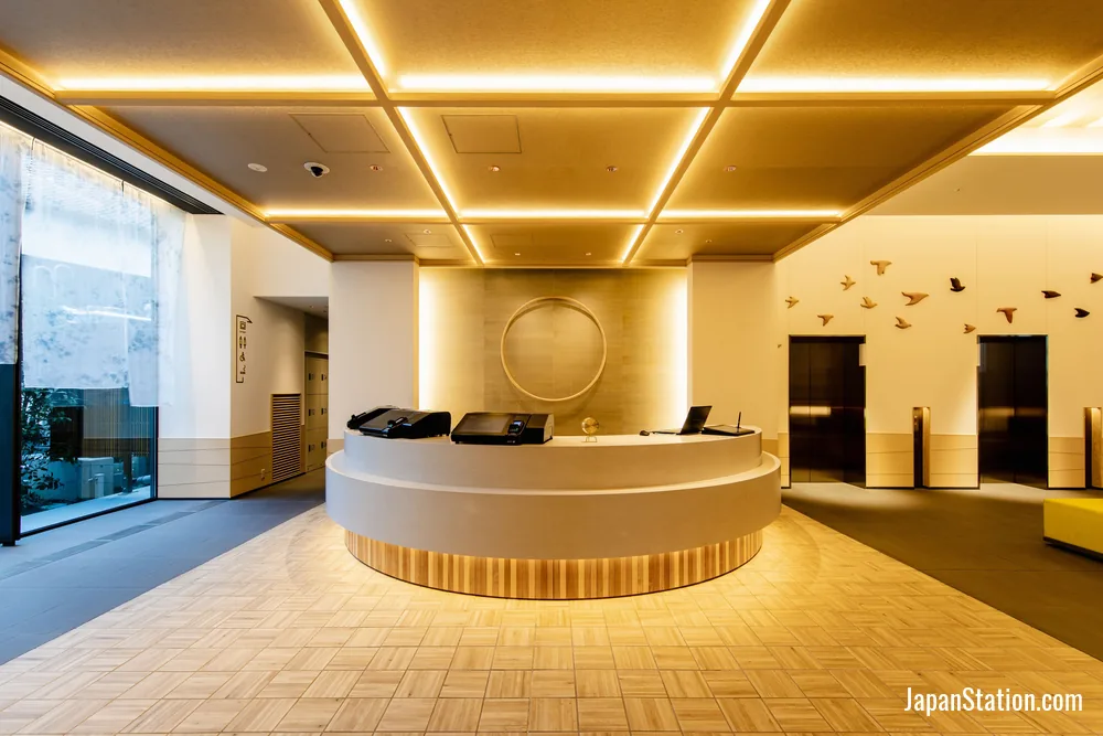 Reception area at Montblanc Hotel Raffine Nagoya Ekimae.
