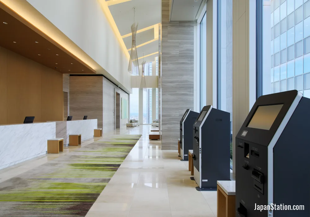 Reception area at Nagoya JR Gate Tower Hotel.