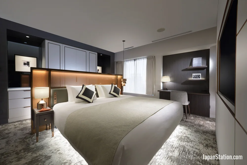 Guest room at Nagoya Kanko Hotel.
