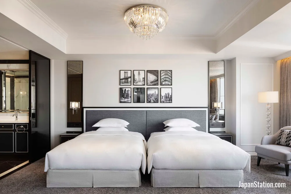 Guest room at Nagoya Marriott Associa Hotel.