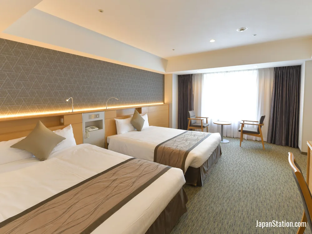 Guest room at Narita Tobu Hotel Airport.