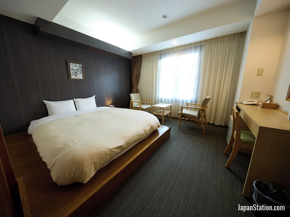 Guest room at Nikko Station Hotel Classic.