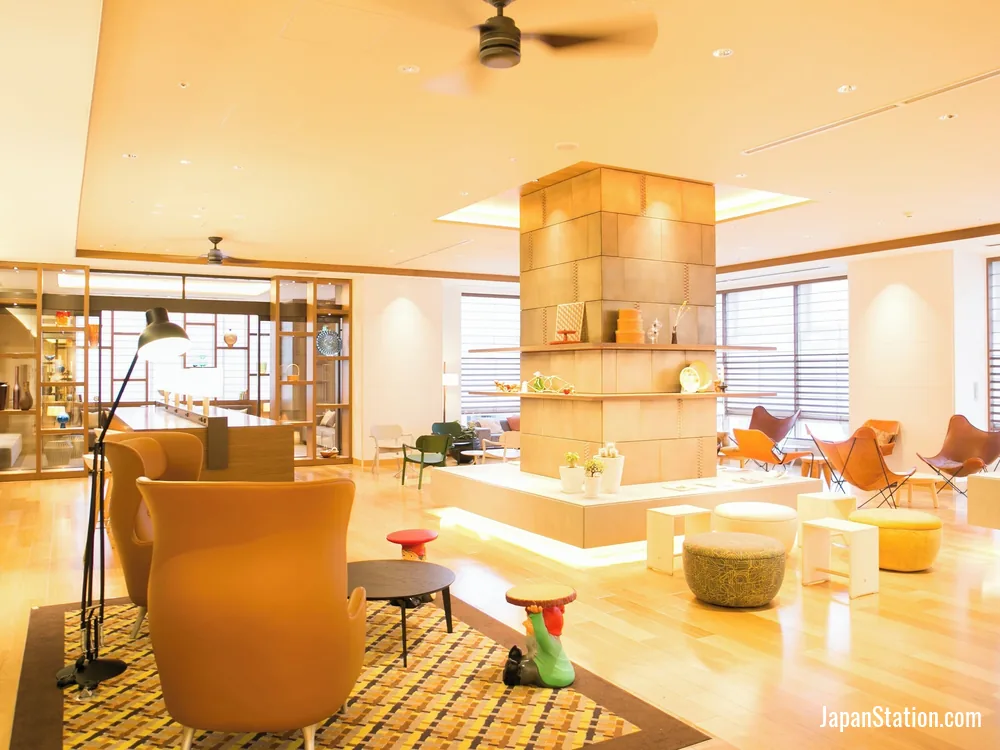 Lobby at Nishitetsu Hotel Croom Hakata.