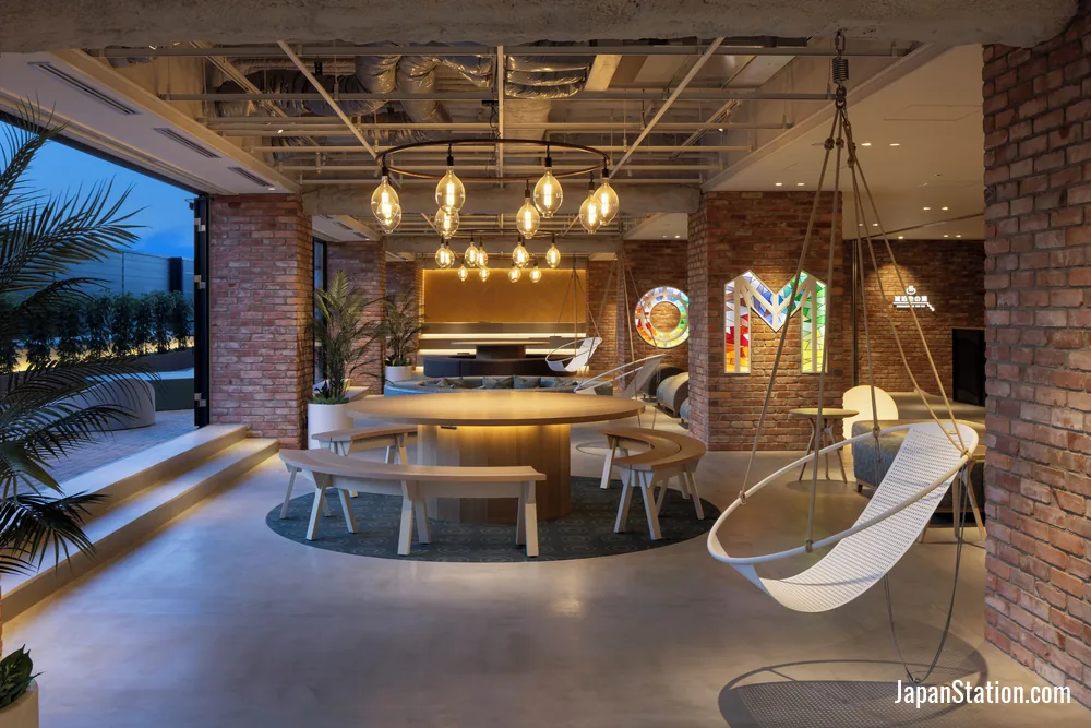 Lobby at OMO5 Hakodate by Hoshino Resorts.