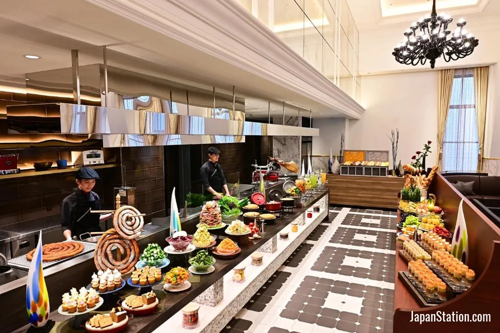 Dining area at OMO5 Otaru by Hoshino Resorts.
