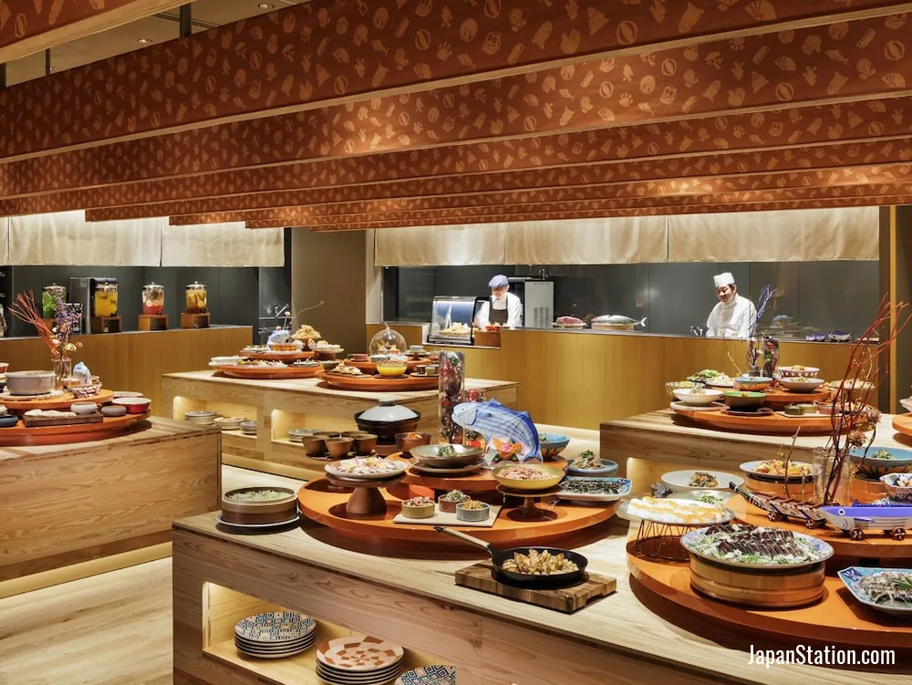 Dining area at OMO7 Kochi by Hoshino Resorts.