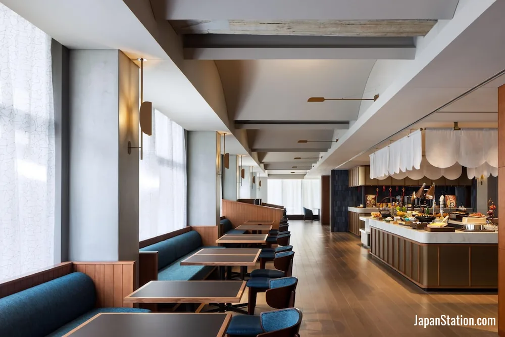 Dining area at OMO7 Yokohama by Hoshino Resorts.